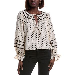 Luxe Always Womens  Blouse, Beige
